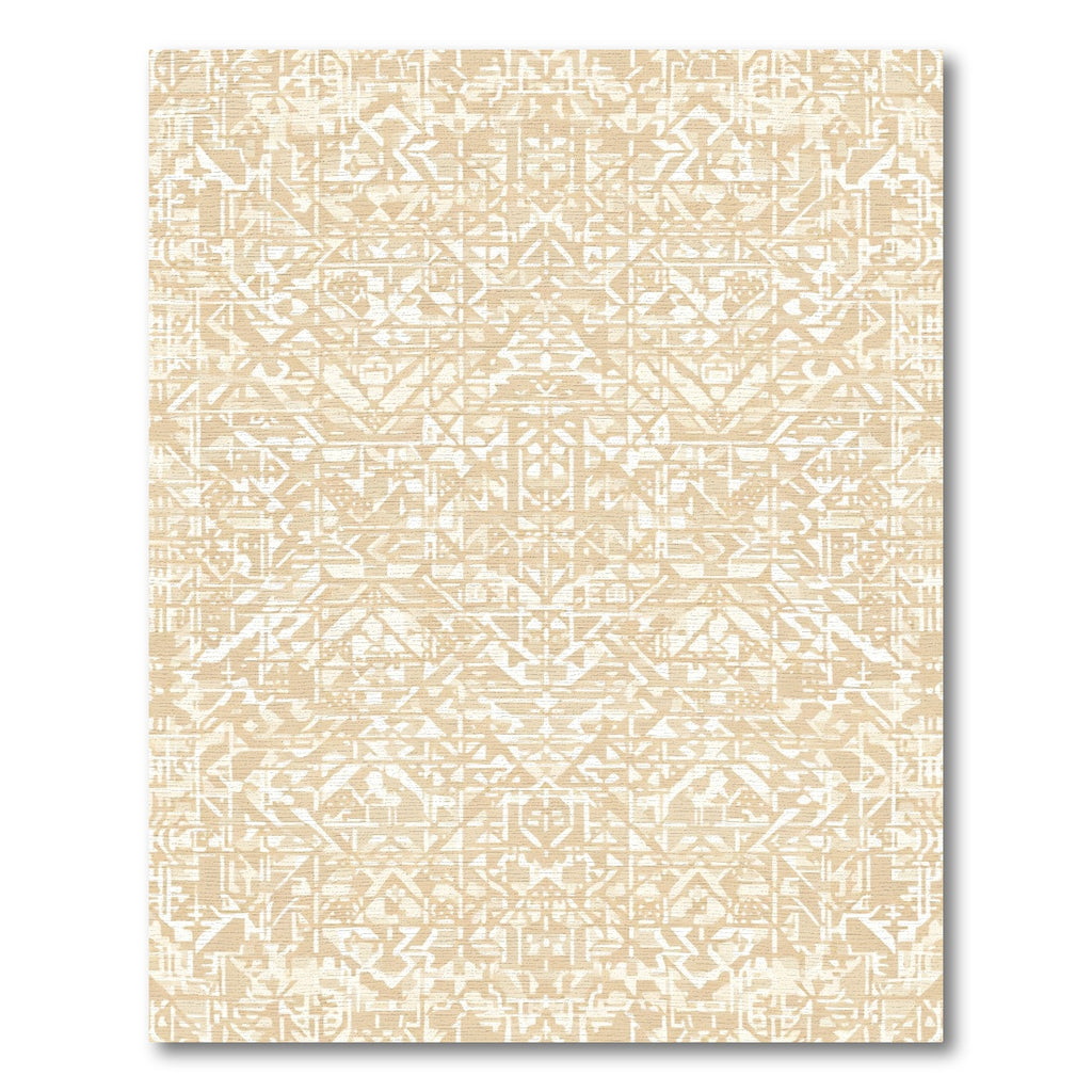 Modern Geometric Tan Abstract Rug