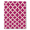 Rich Magenta Trellis Geometric Rug