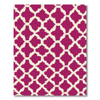 Rich Magenta Trellis Geometric Rug