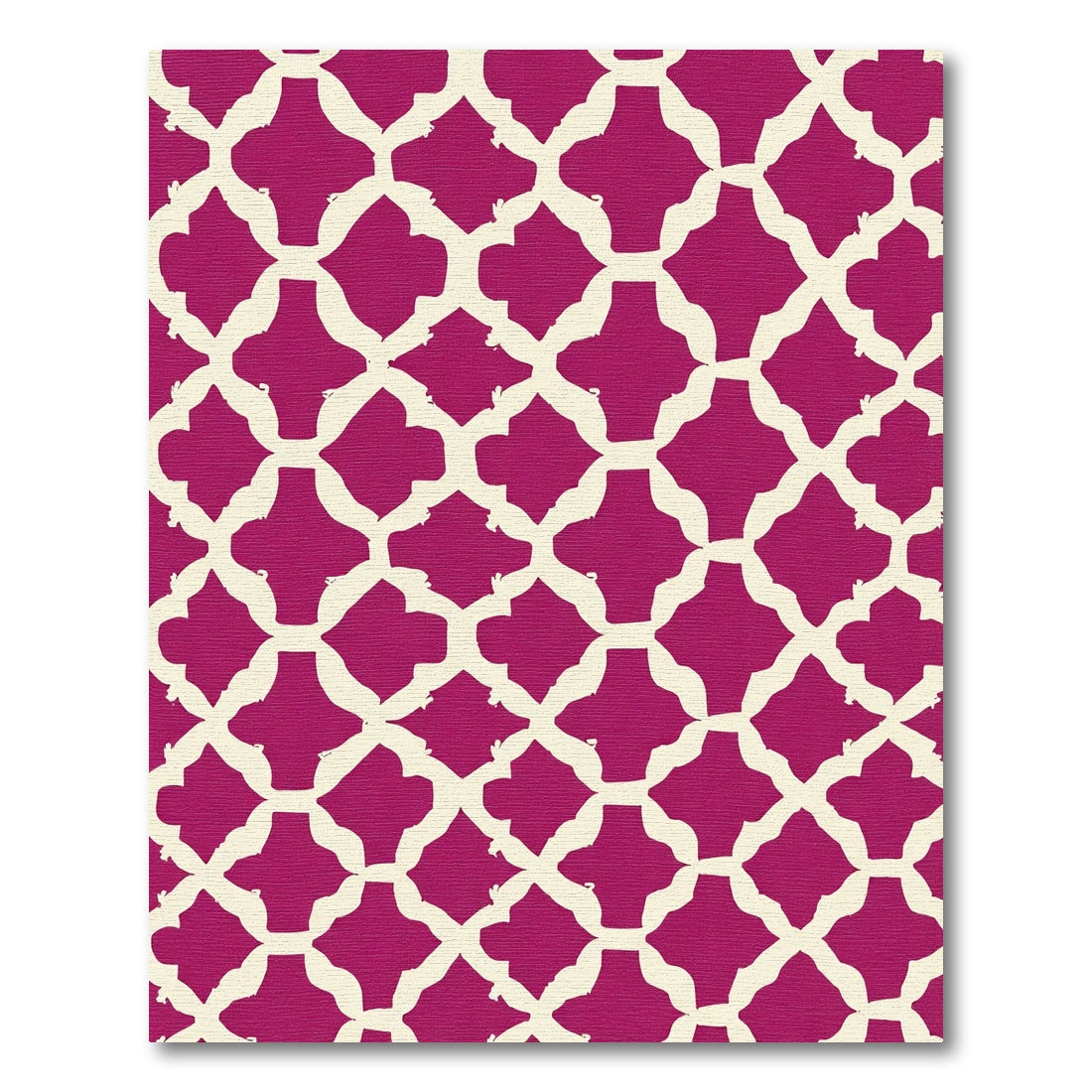 Rich Magenta Trellis Geometric Rug