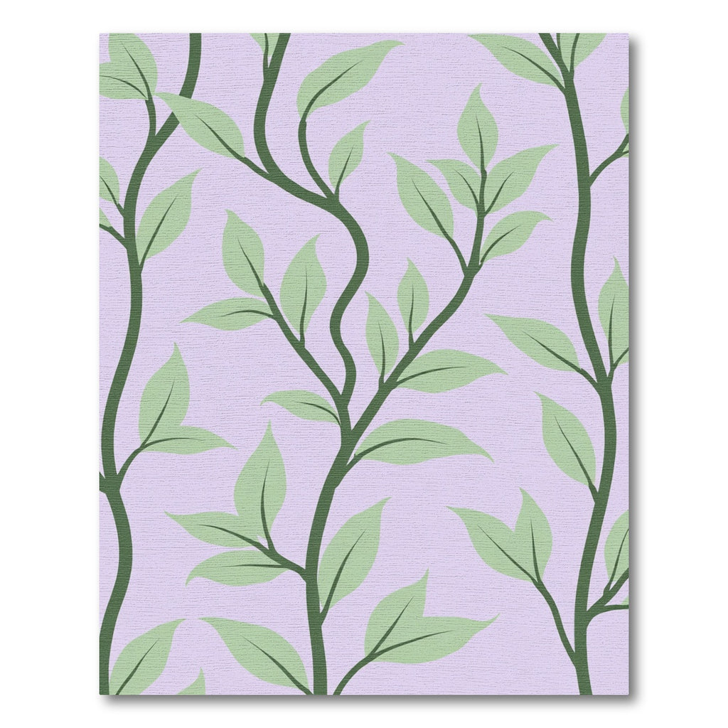 Whispering Green Vine Lavender Field Rug