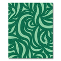 Forest Green Swirling Wave Rug