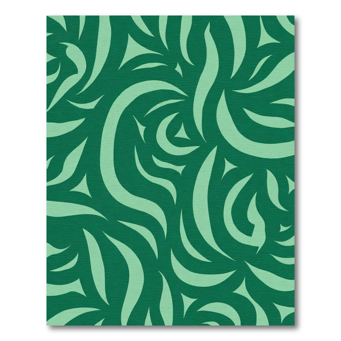 Forest Green Swirling Wave Rug