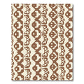 Brown Abstract Organic Vertical Stripe Rug