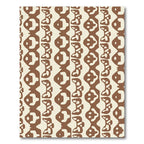 Brown Abstract Organic Vertical Stripe Rug