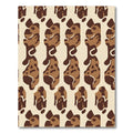 Brown Abstract Camouflage Shapes Rug