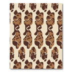 Brown Abstract Camouflage Shapes Rug