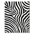 Bold Black White Zebra Stripe Pattern Rug