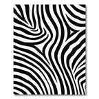 Bold Black White Zebra Stripe Pattern Rug