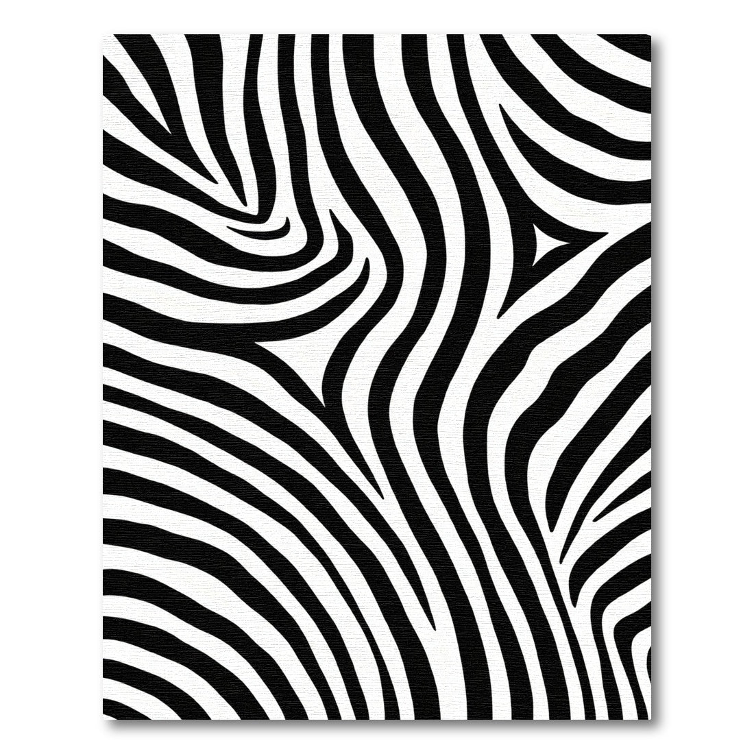Bold Black White Zebra Stripe Pattern Rug