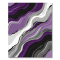 Purple Gray Black White Abstract Swirl Rug