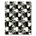 Monochromatic Abstract Checkerboard Face Rug