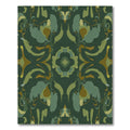 Deep Green Abstract Organic Medallion Rug
