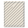 Neutral Beige Diagonal Stripe Rug