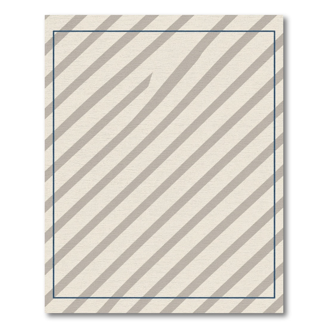 Neutral Beige Diagonal Stripe Rug