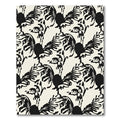 Bewildering Black Roosters Cream Pattern Rug