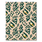 Deep Emerald Abstract Organic Shapes Rug