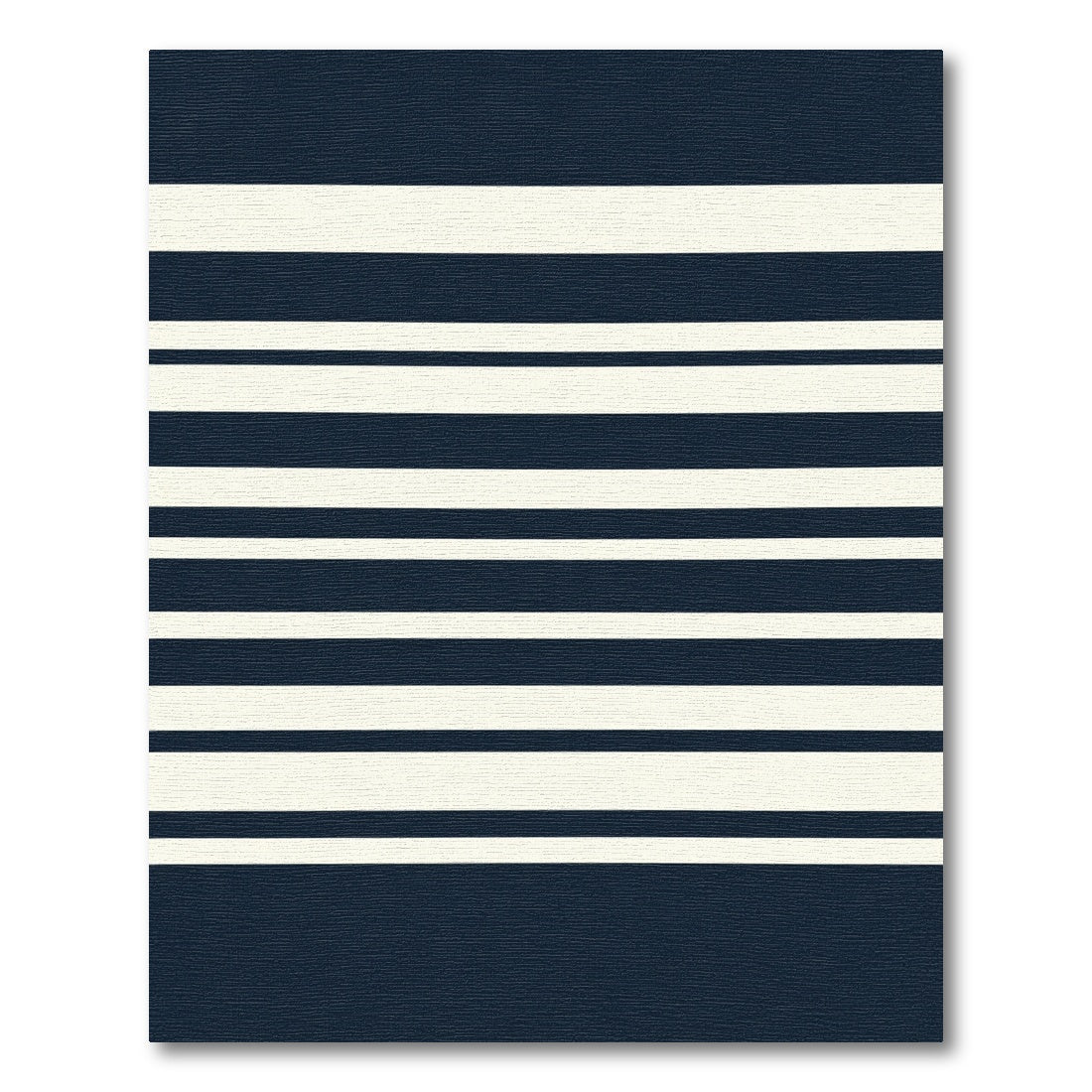 Classic Navy Ivory Horizontal Stripe Rug