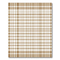 Brown Tan Plaid Classic Weave Rug