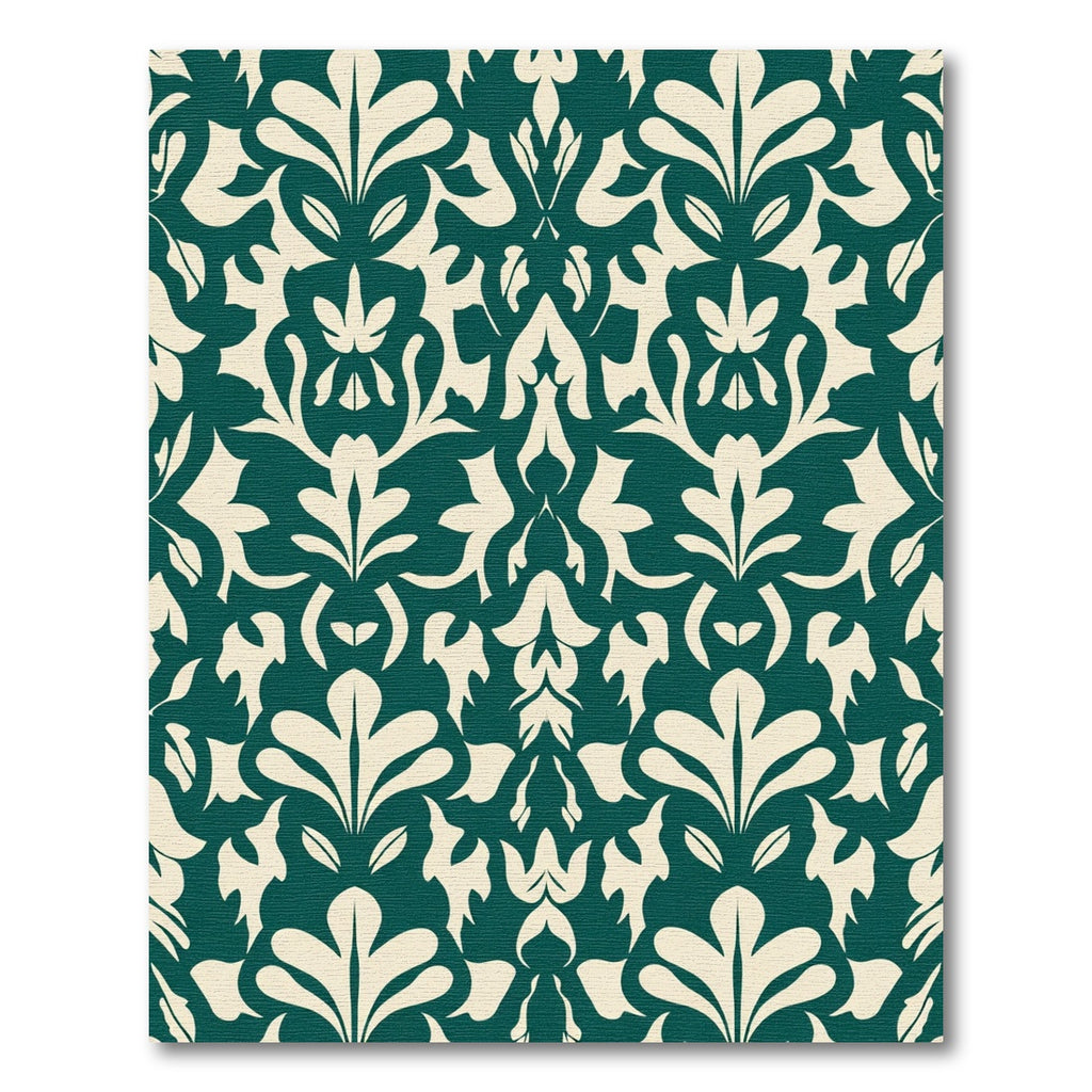 Teal Cream Organic Paisley Rug