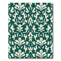 Teal Cream Organic Paisley Rug