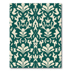 Teal Cream Organic Paisley Rug