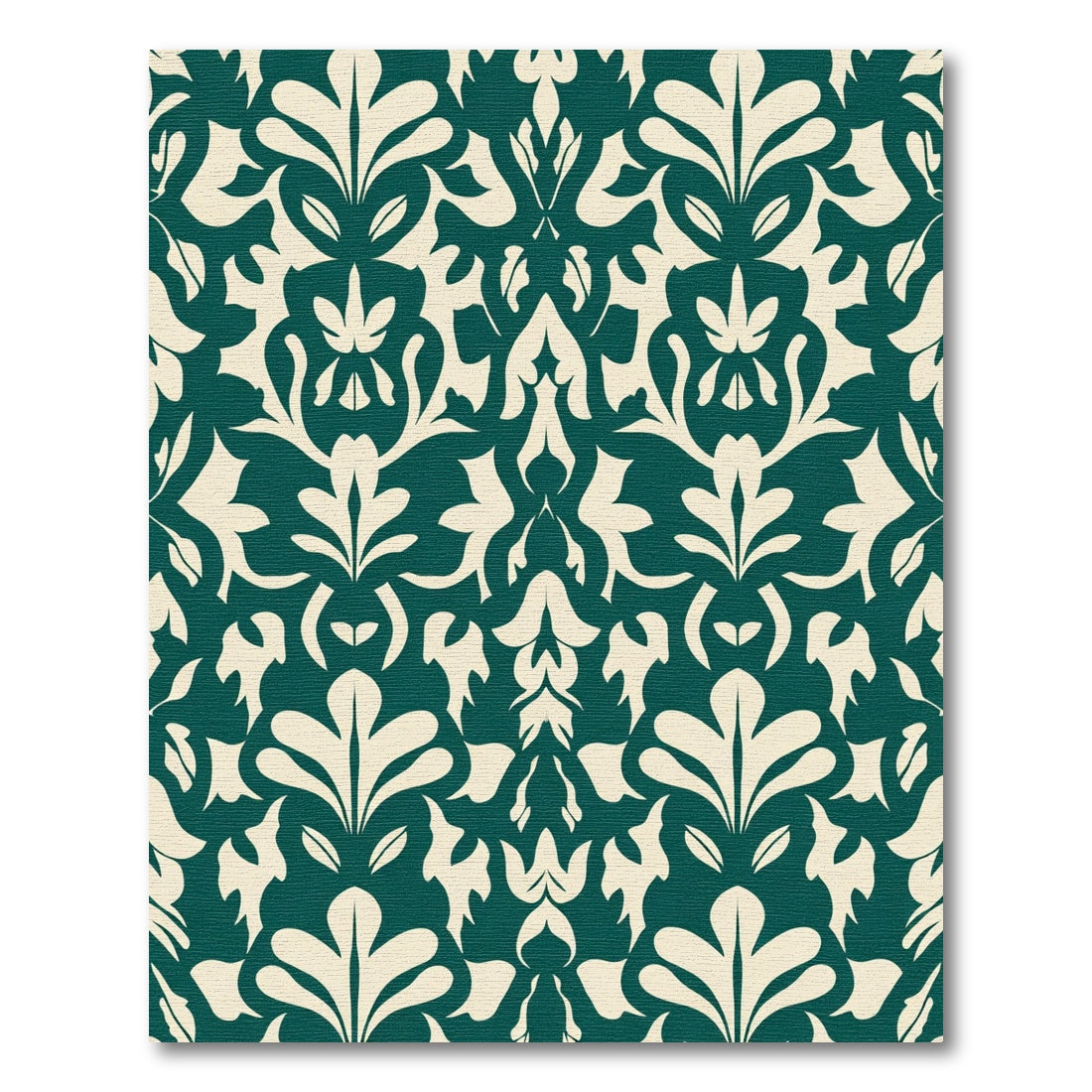 Teal Cream Organic Paisley Rug