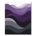 Deep Purple Gradient Wavy Layers Rug
