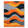 Warm Orange Wave Landscape Rug