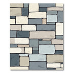 Neutral Tones Stacked Stone Blocks Rug