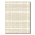 Cream Beige Hand Drawn Plaid Grid Rug