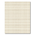 Cream Beige Hand Drawn Plaid Grid Rug