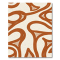 Terracotta Organic Abstract Triangles Rug