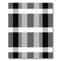 Classic Black Gray White Plaid Rug