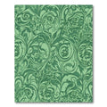 Emerald Green Floral Swirl Scroll Rug