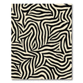 Black Cream Animal Print Abstract Rug