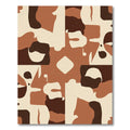 Earthy Browns Abstract Camouflage Shapes Rug
