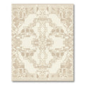 Neutral Cream Geometric Pixelated Medallion Rug