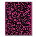 Vibrant Pink Floral Scatter Rug