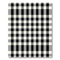Black White Cream Gingham Plaid Rug