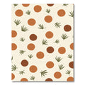 Earthy Circles and Leaflets Pattern Rug