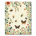Whimsical Bumblebee Butterfly Garden Rug