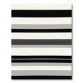 Modern Black Gray White Stripe Rug