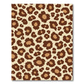 Brown Leopard Spots Cream Background Rug