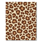 Brown Leopard Spots Cream Background Rug