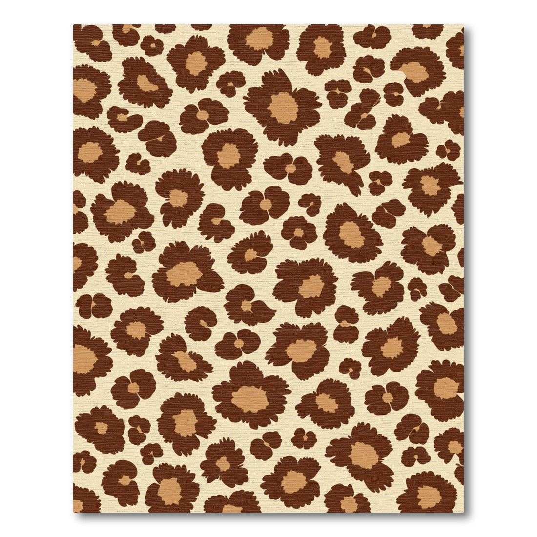 Brown Leopard Spots Cream Background Rug