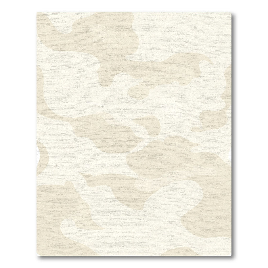 Creamy Beige Abstract Camouflage Rug