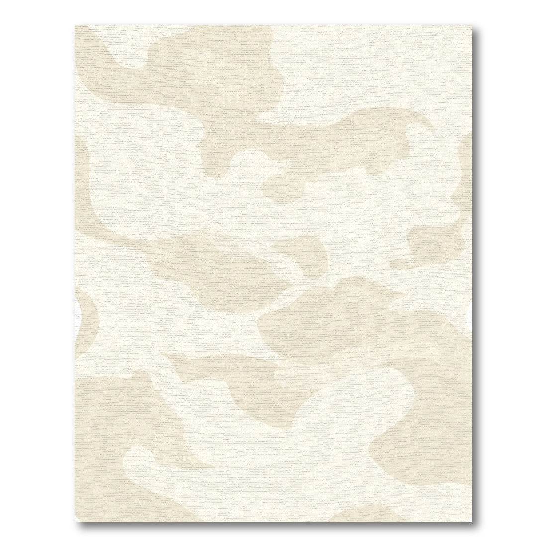 Creamy Beige Abstract Camouflage Rug