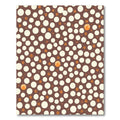 Brown Cream Orange Polka Dot Orb Rug