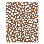 Brown Cream Orange Polka Dot Orb Rug